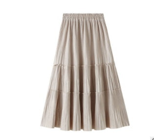 Velvet pleated skirt fashion is thin a-line cake skirt
