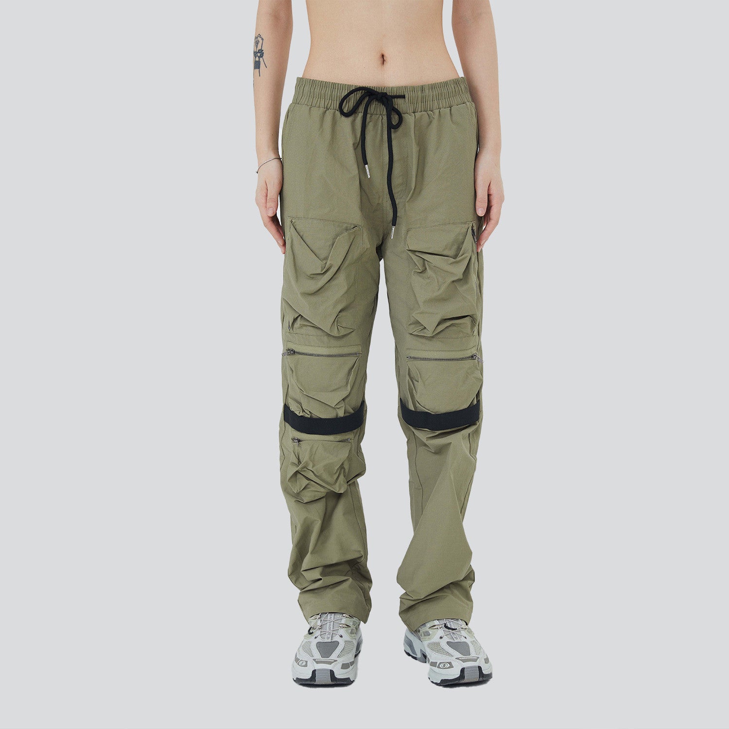 Street Retro Outdoor Casual Multi Pocket Loose Pants