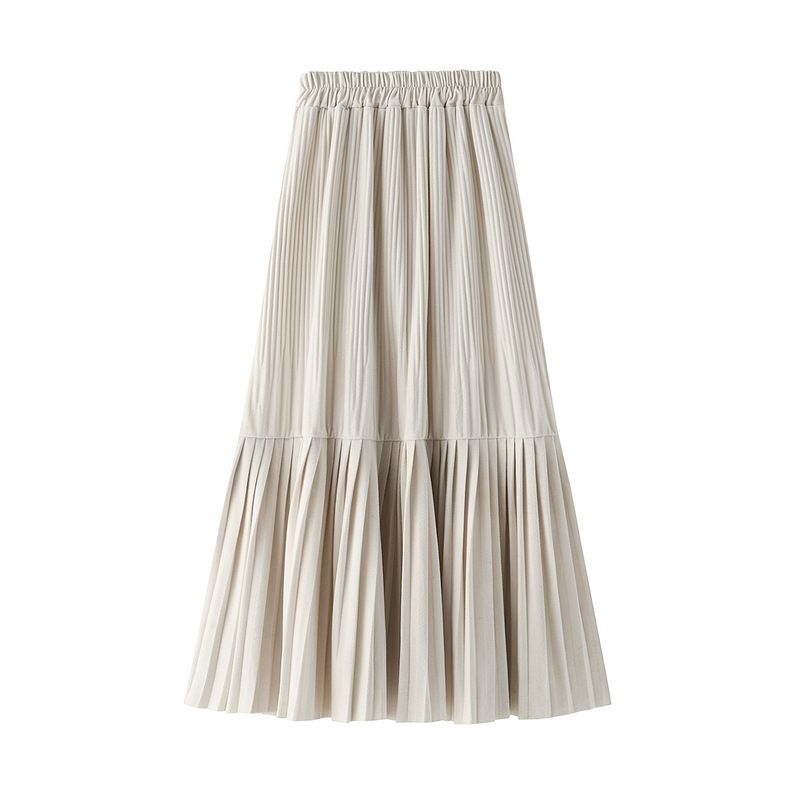 Velvet pleated skirt fashion is thin a-line cake skirt
