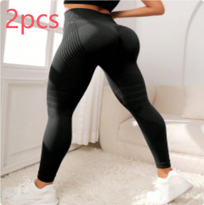 Line Hip Lifting Sport Women's High Waist Stretch Leggings