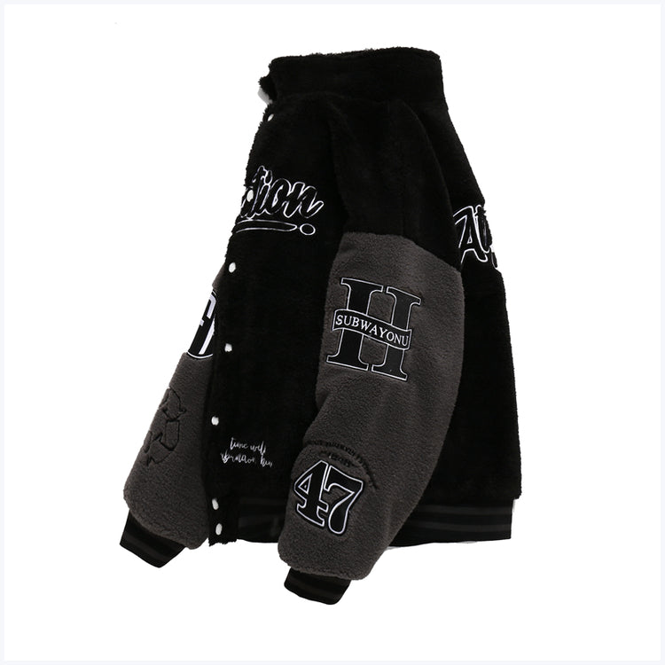 Men's And Women's Loose Embroidered Cotton Coat