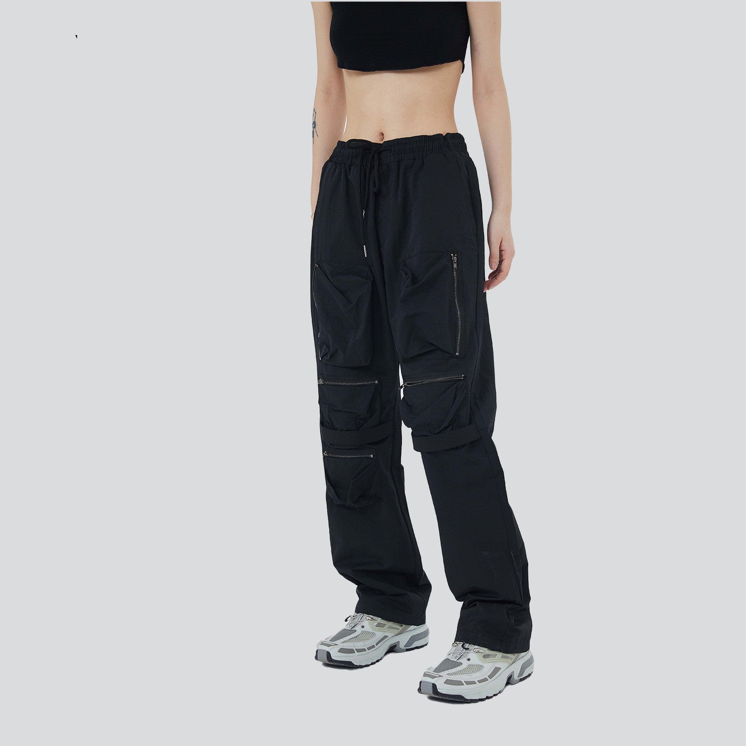 Street Retro Outdoor Casual Multi Pocket Loose Pants