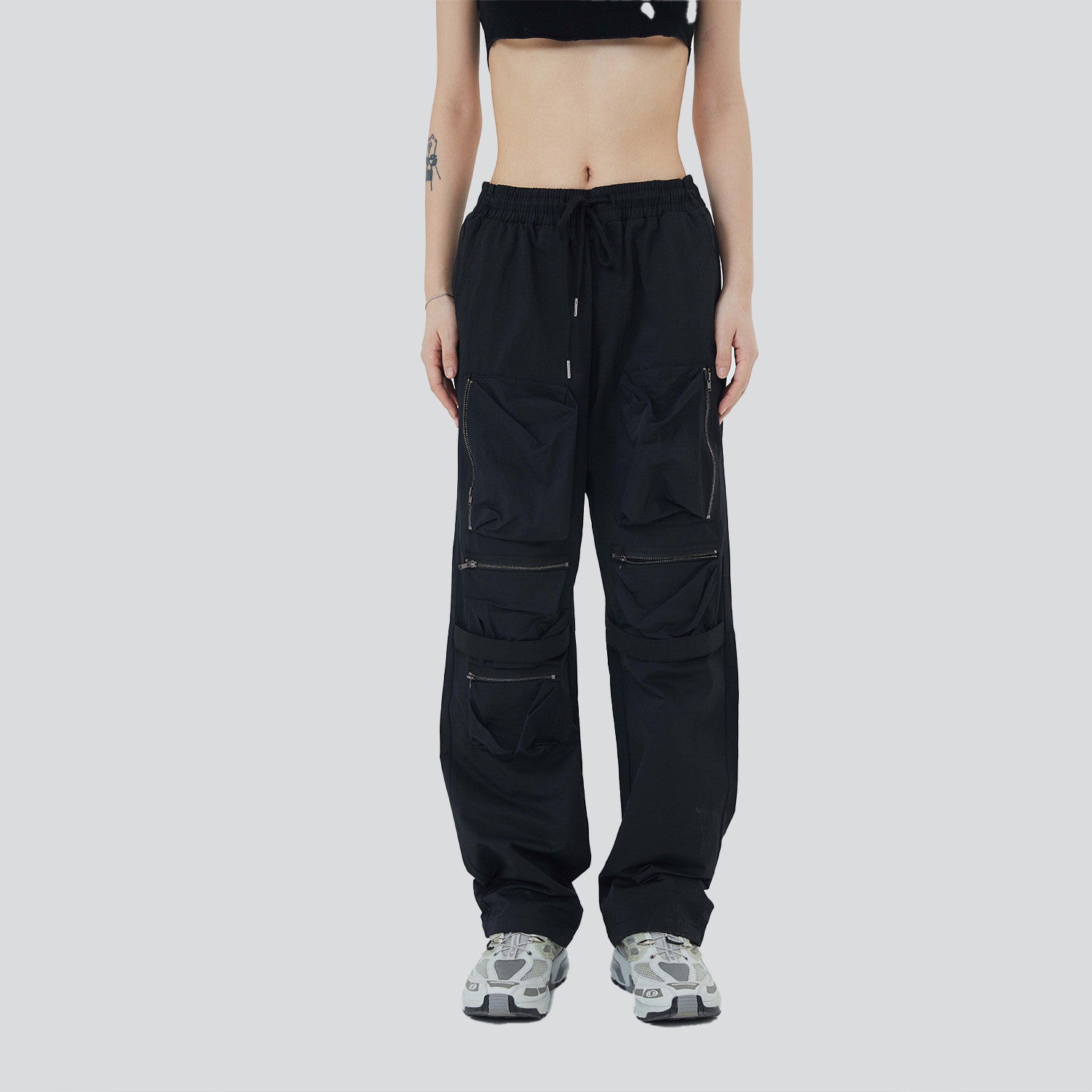 Street Retro Outdoor Casual Multi Pocket Loose Pants